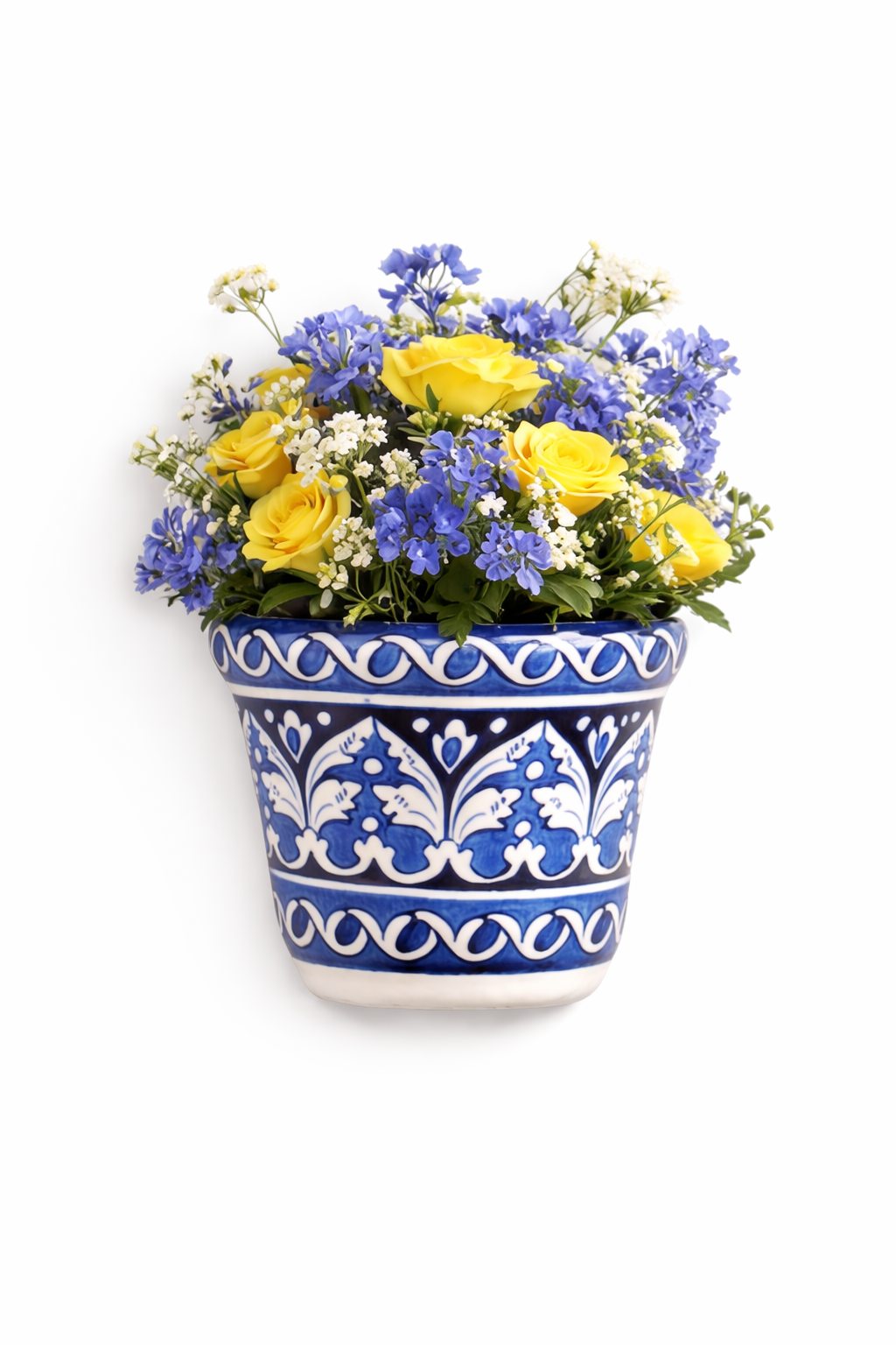 handcrafted blue pottery wall planter – ceramic hanging flower pot for indoor home decor handcrafted blue pottery wall planter – ceramic hanging flower pot for indoor home decor