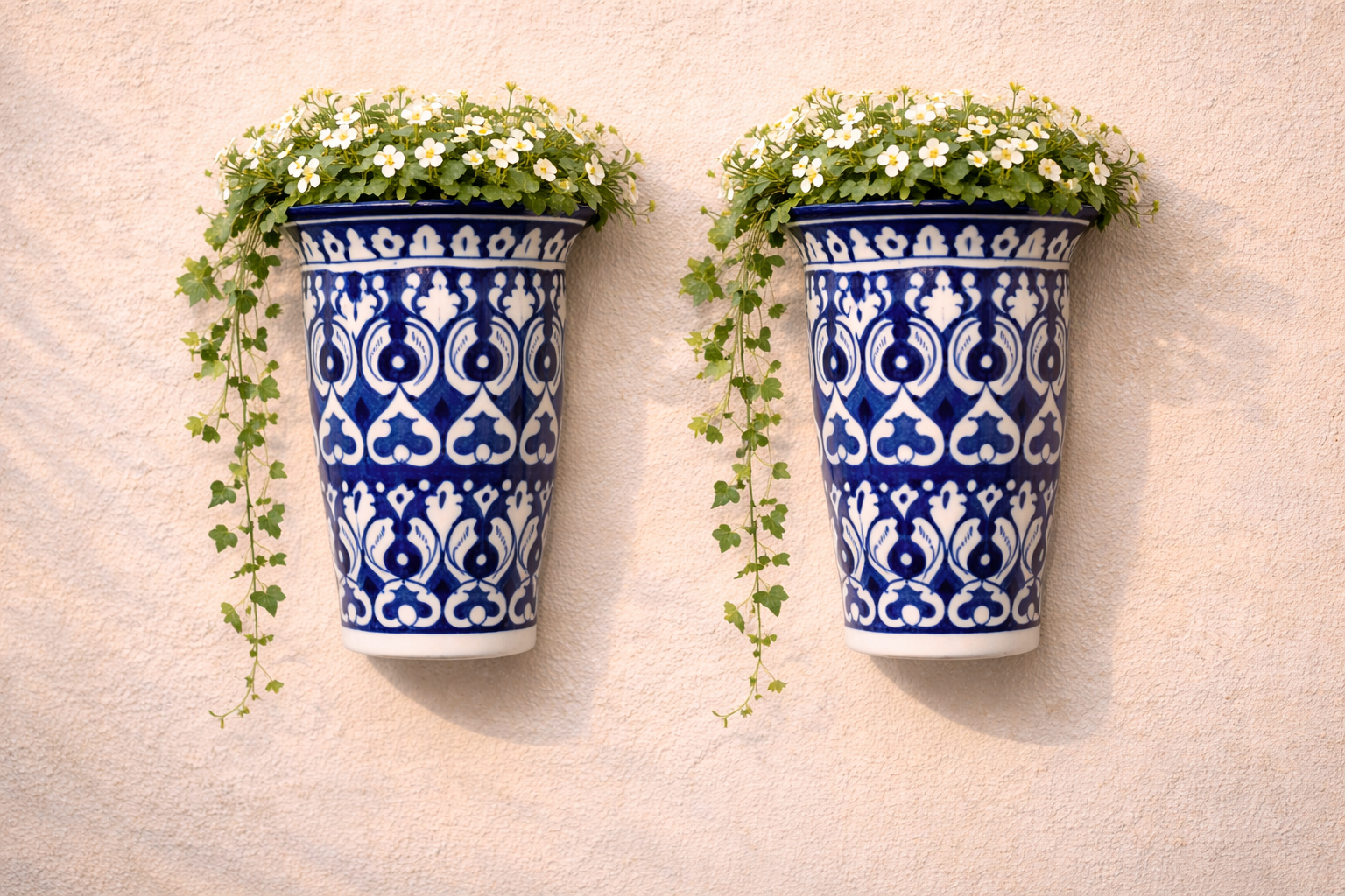 9 inch handcrafted blue pottery wall planter – long hanging ceramic flower pot for indoor & outdoor wall décor 9 inch handcrafted blue pottery wall planter – long hanging ceramic flower pot for indoor & outdoor wall décor