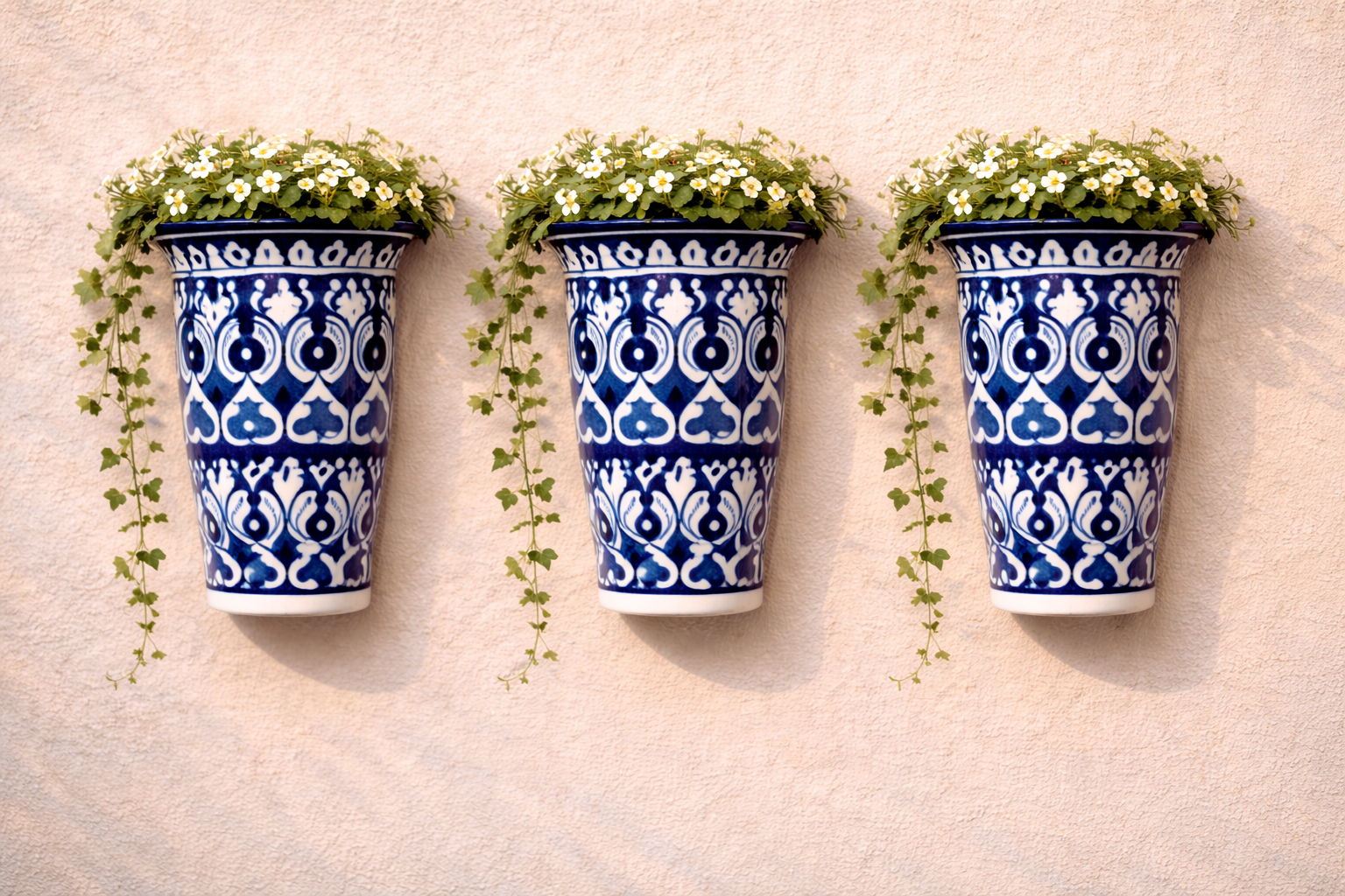 9 inch handcrafted blue pottery wall planter – long hanging ceramic flower pot for indoor & outdoor wall décor 9 inch handcrafted blue pottery wall planter – long hanging ceramic flower pot for indoor & outdoor wall décor