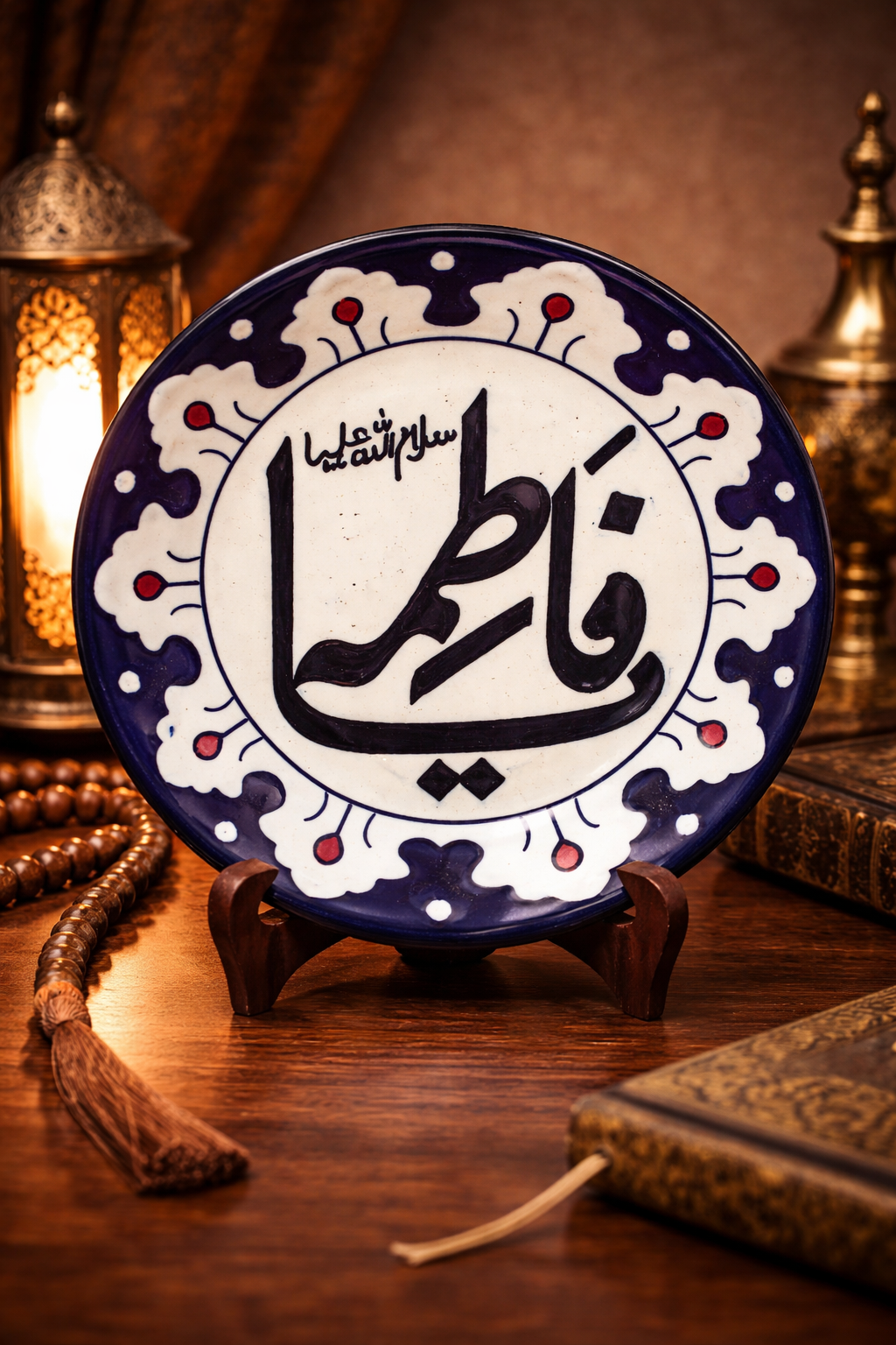 8 inch handmade islamic calligraphy plate – ya allah ceramic tableware & decorative art plate 8 inch handmade islamic calligraphy plate – ya allah ceramic tableware & decorative art plate
