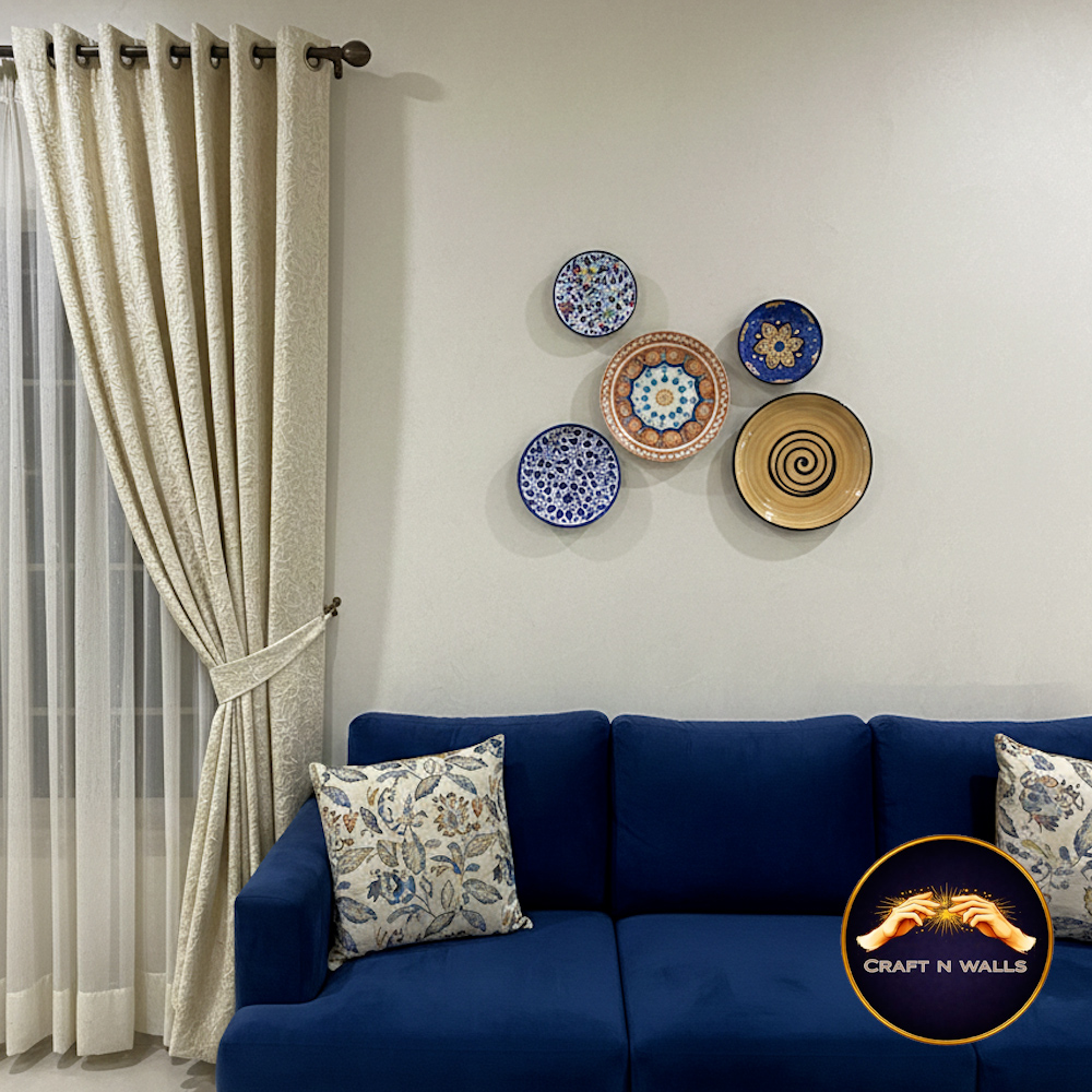 handcrafted ceramic wall plates set (6”, 7”, 9.5”) – decorative blue pottery wall décor for living room & bedroom handcrafted ceramic wall plates set (6”, 7”, 9.5”) – decorative blue pottery wall décor for living room & bedroom
