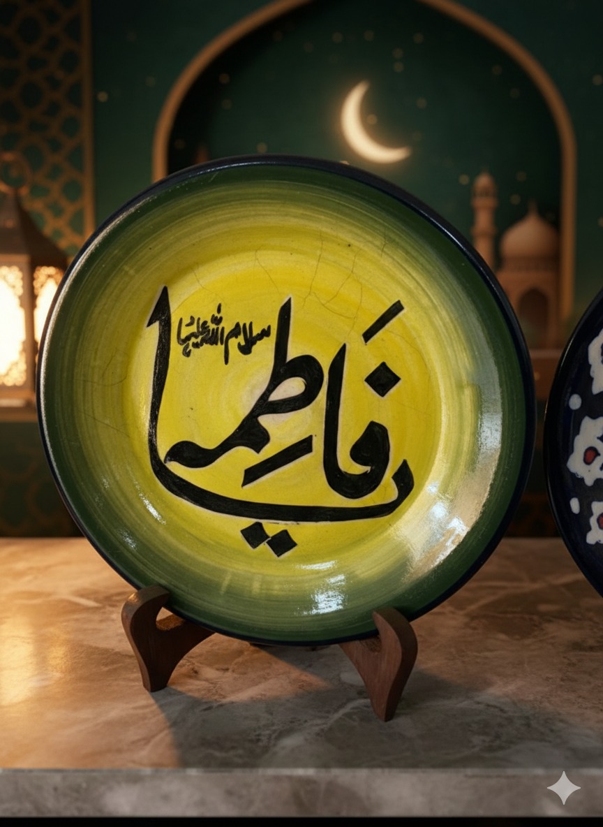 8 inch handcrafted blue pottery ya ali plate – islamic calligraphy ceramic table display décor 8 inch handcrafted blue pottery ya ali plate – islamic calligraphy ceramic table display décor