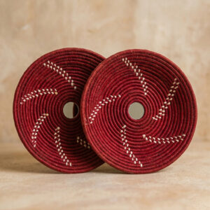 handwoven chabi/changair set of 2 (12 inch) – traditional decorative serving plates