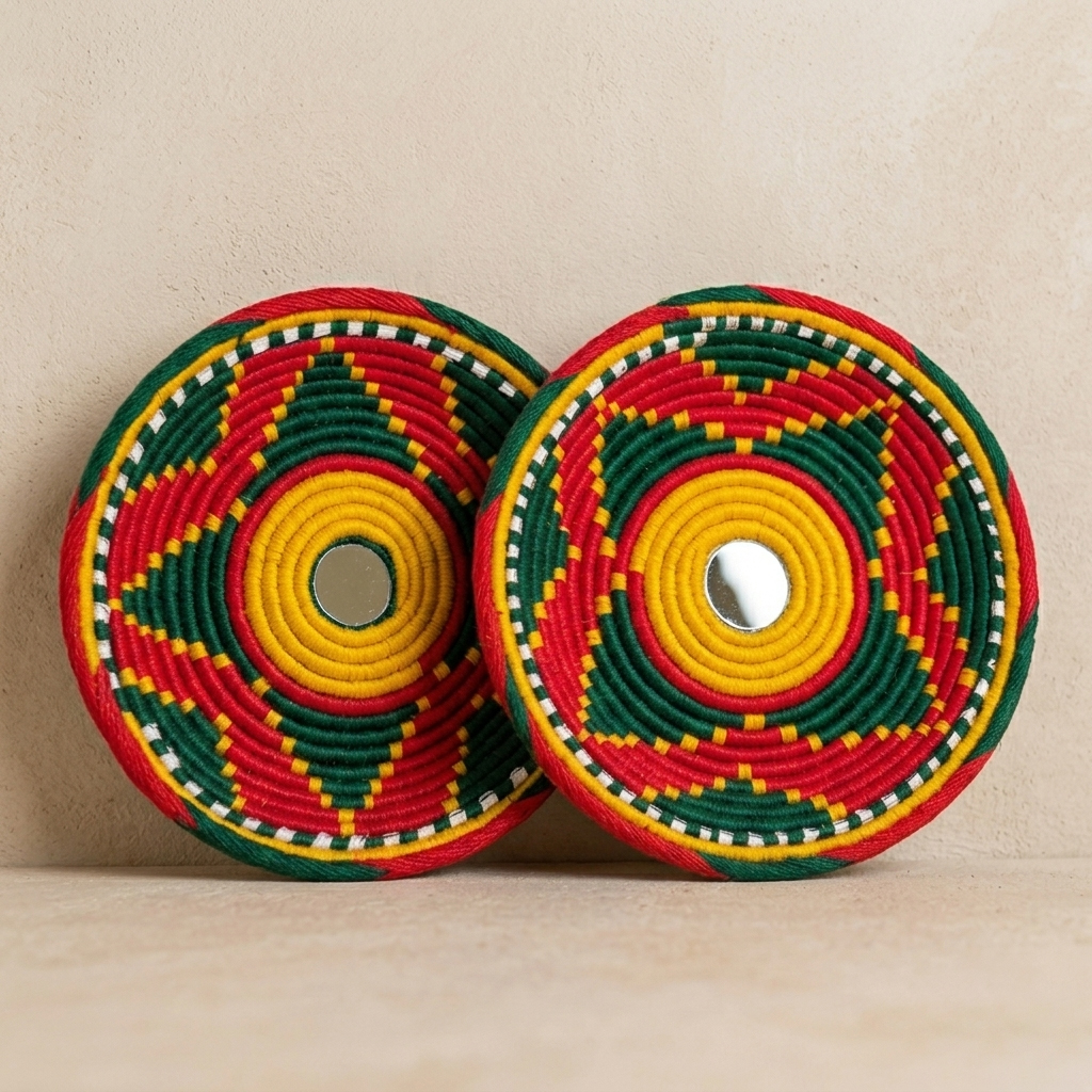 handwoven chabi/changair set of 2 (12 inch) – traditional decorative serving plates handwoven chabi/changair set of 2 (12 inch) – traditional decorative serving plates