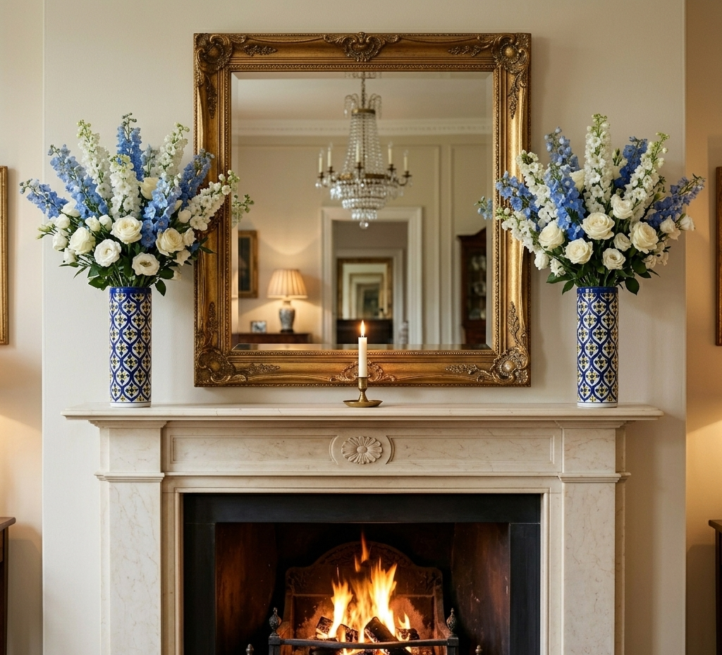 13 inch handmade blue pottery vase – hand painted geometric floral ceramic vase for home decor 13 inch handmade blue pottery vase – hand painted geometric floral ceramic vase for home decor