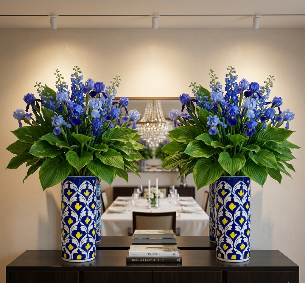 10 inch handmade blue pottery vase – hand painted floral vine ceramic vase for home decor 10 inch handmade blue pottery vase – hand painted floral vine ceramic vase for home decor