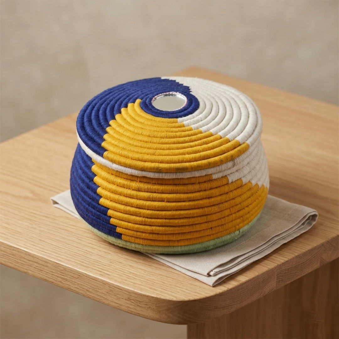 handwoven multicolor hotpot with lid – insulated roti & food warmer handwoven multicolor hotpot with lid – insulated roti & food warmer