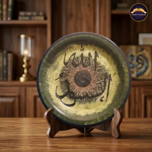 hand painted islamic calligraphy decorative plate